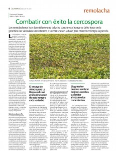 (Español) Cercospora en Remolacha Azucarera. Suplemento CAMPO, NUM. 30. 19/12/2015.